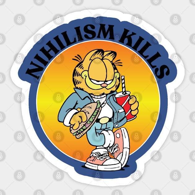 NIHILISM KILLS Sticker by Greater Maddocks Studio